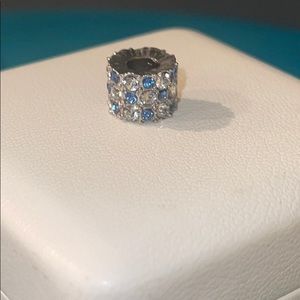 Sterling silver ice blue charm
